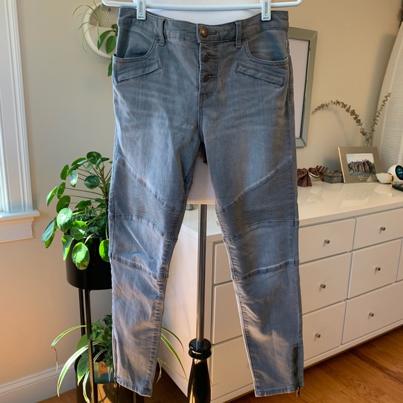 Free People Denim - Free People Button Fly Moto Skinny Jeans 29